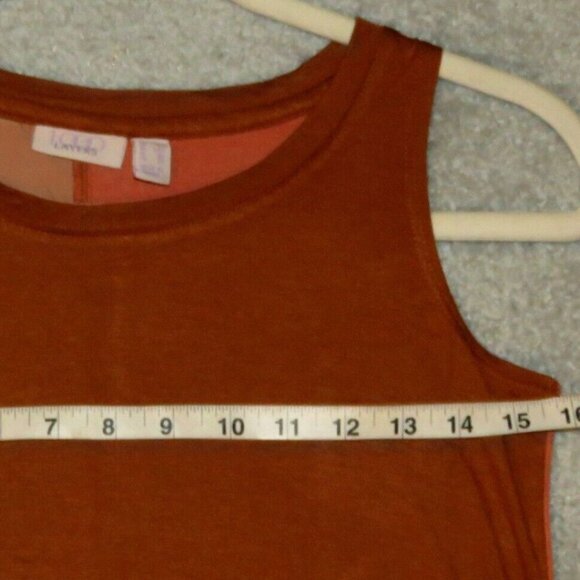 NEW NWOT LOGO Layers Lori Goldstein Color Block Knit Tank Tunic Top Sienna XXS - Picture 13 of 16